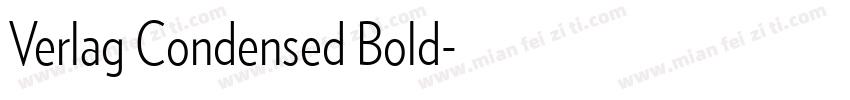 Verlag Condensed Bold字体转换
